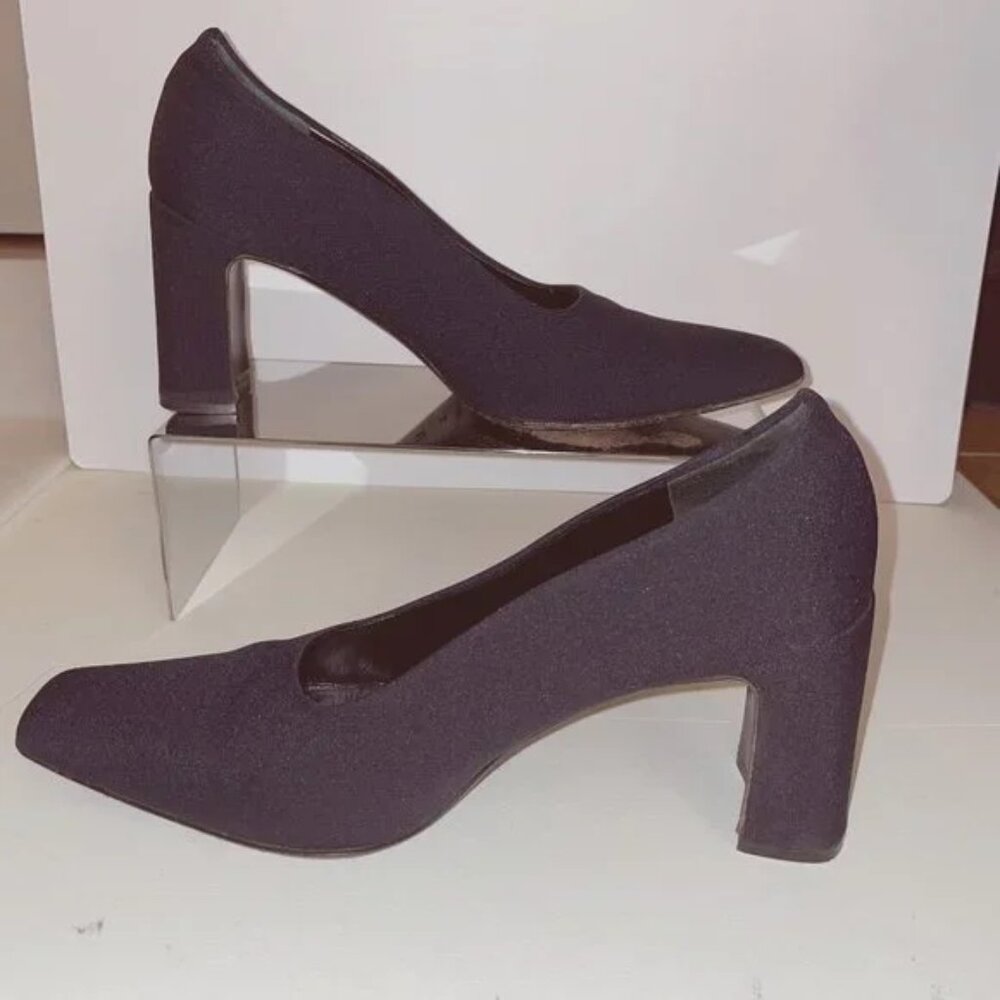 Via Spiga Black Silk Faille Women's Pumps - 8.5